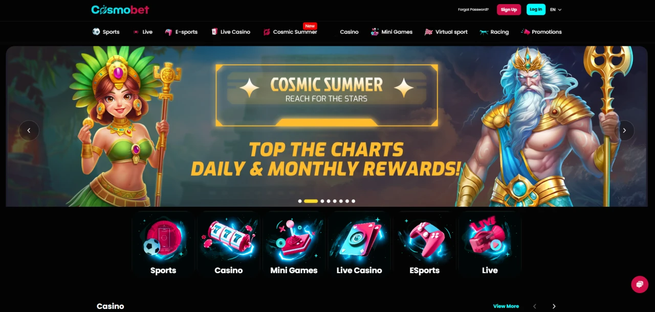 cosmobet homepage